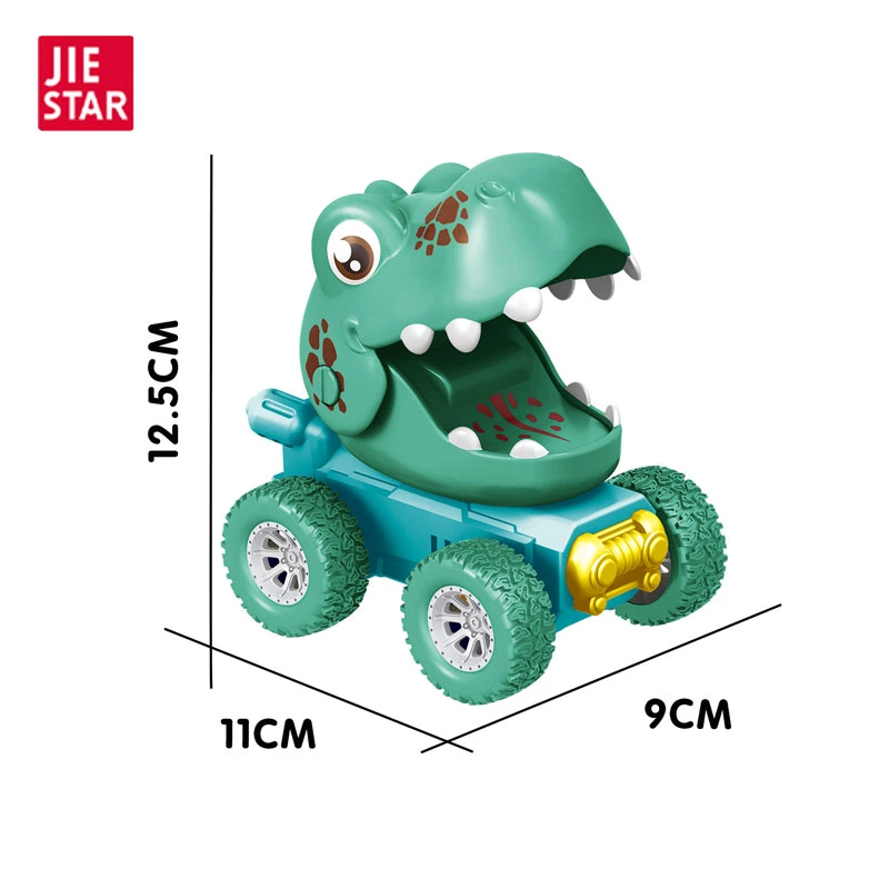 Jiestar Toys New Style Kids Plastic Dino Car Toy Set Boys Girls Christmas Birthday Gift Set Children Animal Toy Set Cartoon Toy Car Baby Dinosaur Toys