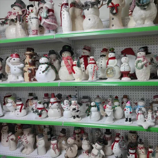 OEM фабрика персонализированные рождественские украшения изделия из смолы светодиодные фонари рождественские украшения снеговика полирезиновые подарки снеговика производитель в Китае