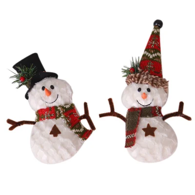 Оптовая продажа рождественских украшений плюшевый снеговик кулон подарок для детей мягкая плюшевая игрушка