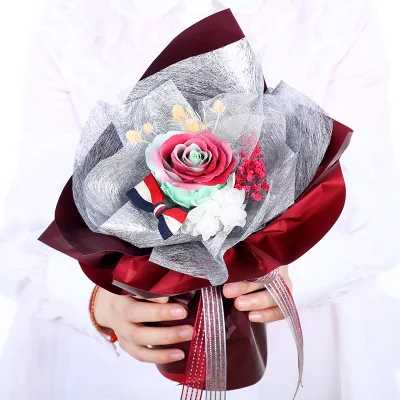 Букет роз Forever, консервированные настоящие лепестки роз ручной работы, вечные розы, уникальный подарок для женщин на Рождество, День святого Валентина, день рождения, юбилей, День матери