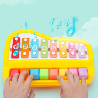 Счастливый большой ксилофонный плеер играет 8 тональную детскую музыку для раннего обучения, интерактивная игрушка для детских игрушек